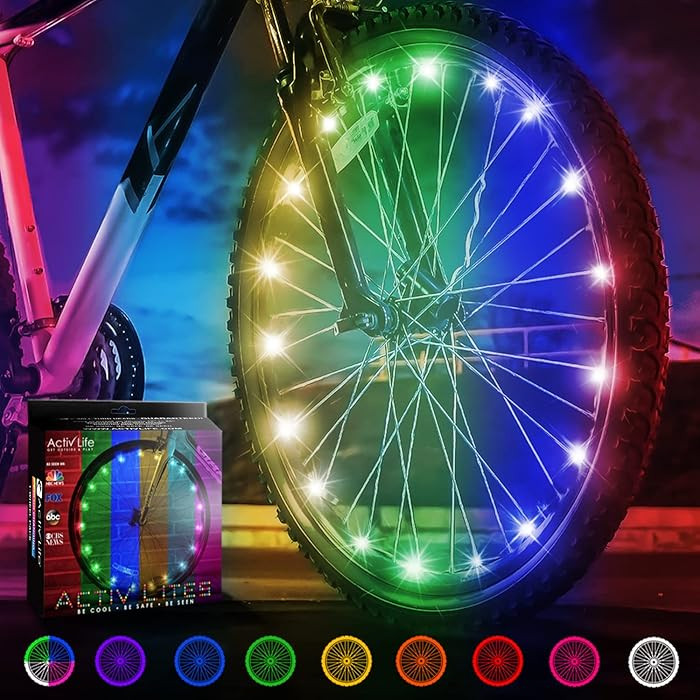 Activ Life LED Bike Wheel Lights with Batteries Included! Get 100% Brighter and Visible from All ... | Amazon (US)