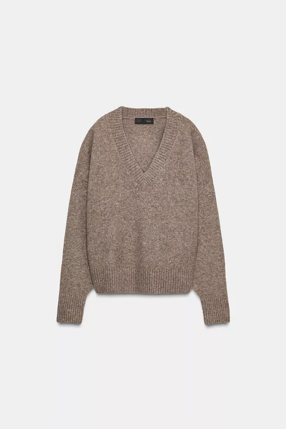 SOFT KNIT V-NECK JUMPER | Zara US