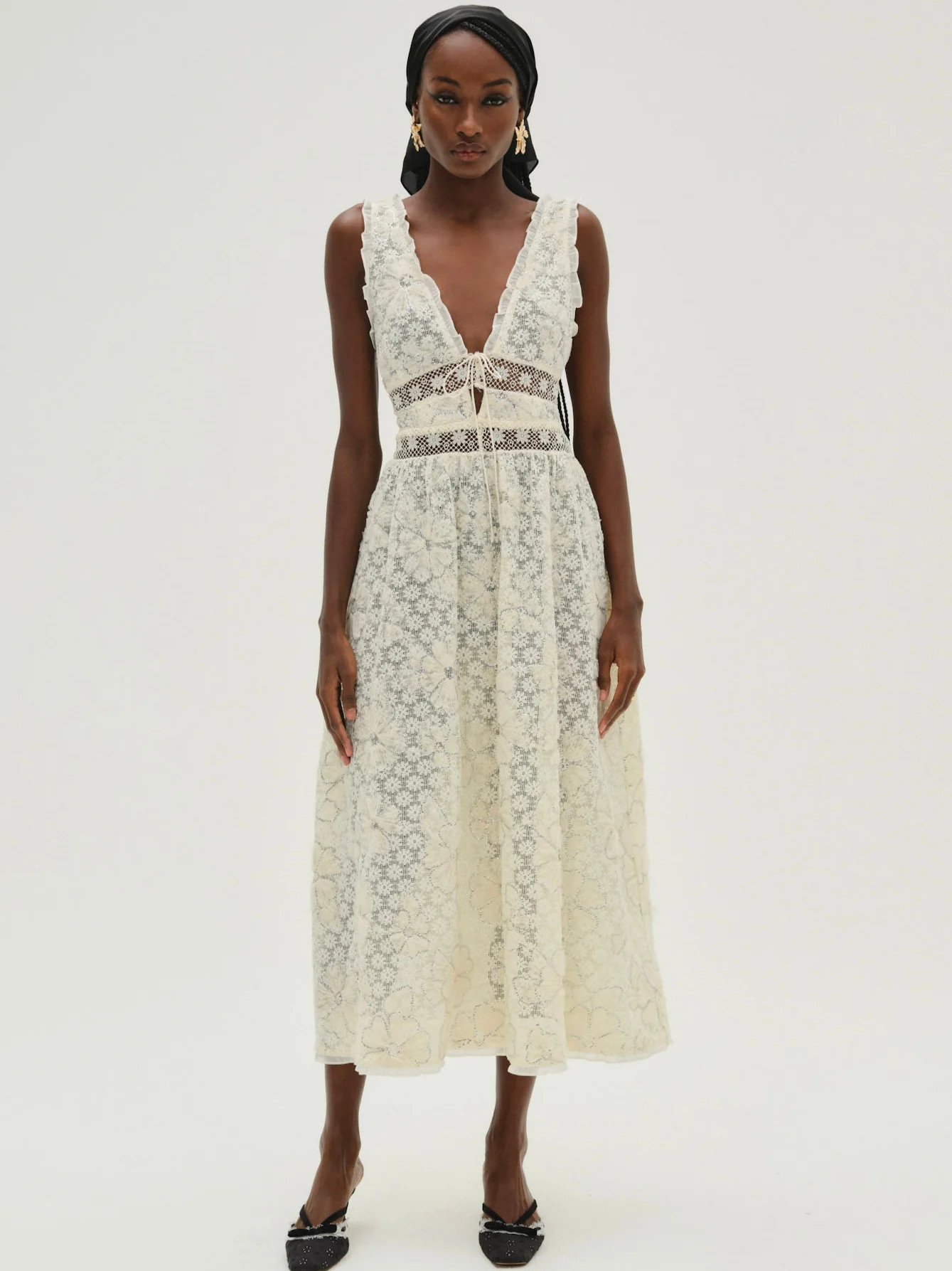 Snowflake Daisy Midi Dress | For Love & Lemons