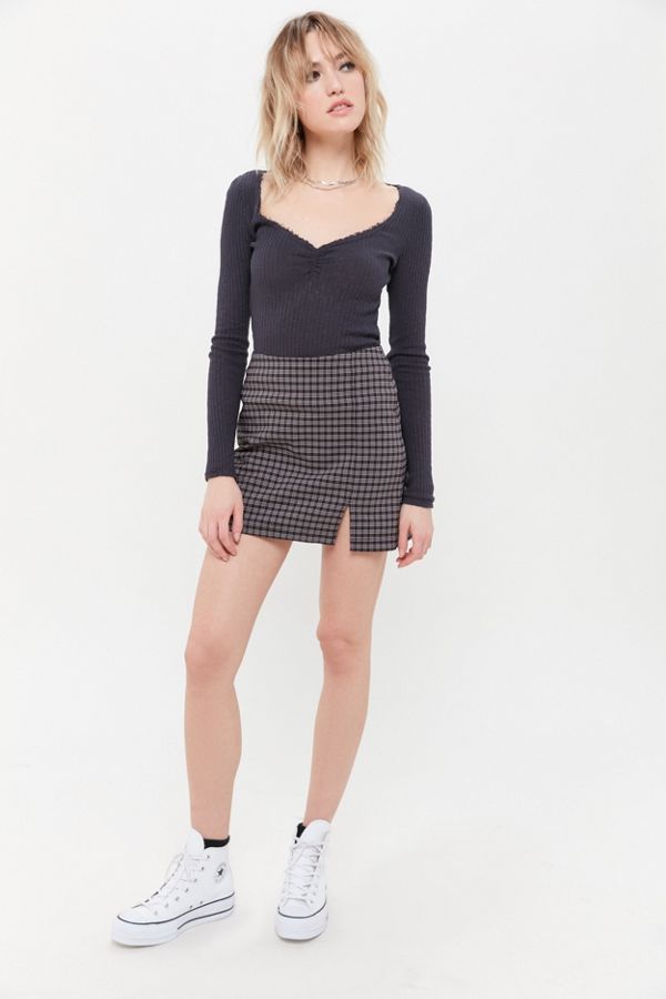 UO Darren Notched Pelmet Mini Skirt | Urban Outfitters (US and RoW)