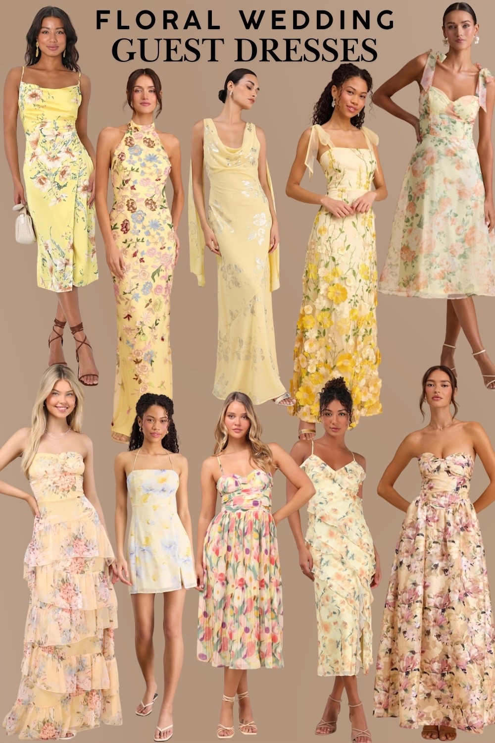 Floral Wedding Guest Dresses 💐🌸💛


#lulus
#lulu dresses
#spring dresses
#spring wedding 
#summer wedding
#spring outfits 
#spring bridal shower
#trending spring dresses
#bridal shower dress 
#wedding guest dress 
#bridesmaid dress
#yellow dress
#yellow floral dress
#prom dress 
#floral dress 
#ruffle dress  
#maxi dress
#midi dress
#mini dress
#halter dress ￼
#sheer dress
#strapless dress
#flowy dress
#cutout dress
#sweetheart neckline
#satin dress
#wine tasing outfit
#wine tasting dress ￼
#spring fashion inspo
#summer fashion inspo 
#affordable fashion
#affordable dresses 
#tropical vacation dress 
#vacation outfit
#vacation dress
#easter dress
#easter outfit
#church dress
#dresses under $100 ￼￼

#LTKWedding #LTKSeasonal #LTKootd