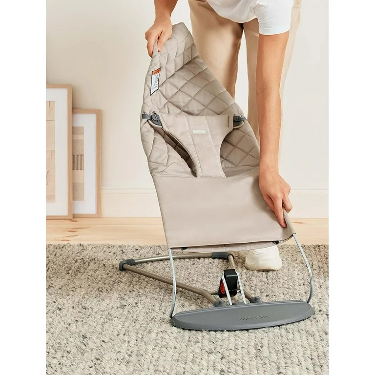 BabyBjorn Bouncer Bliss, Sand Gray, Cotton - Walmart.com | Walmart (US)