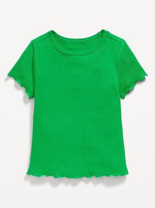 Short-Sleeve Lettuce-Edge T-Shirt for Toddler Girls | Old Navy (US)