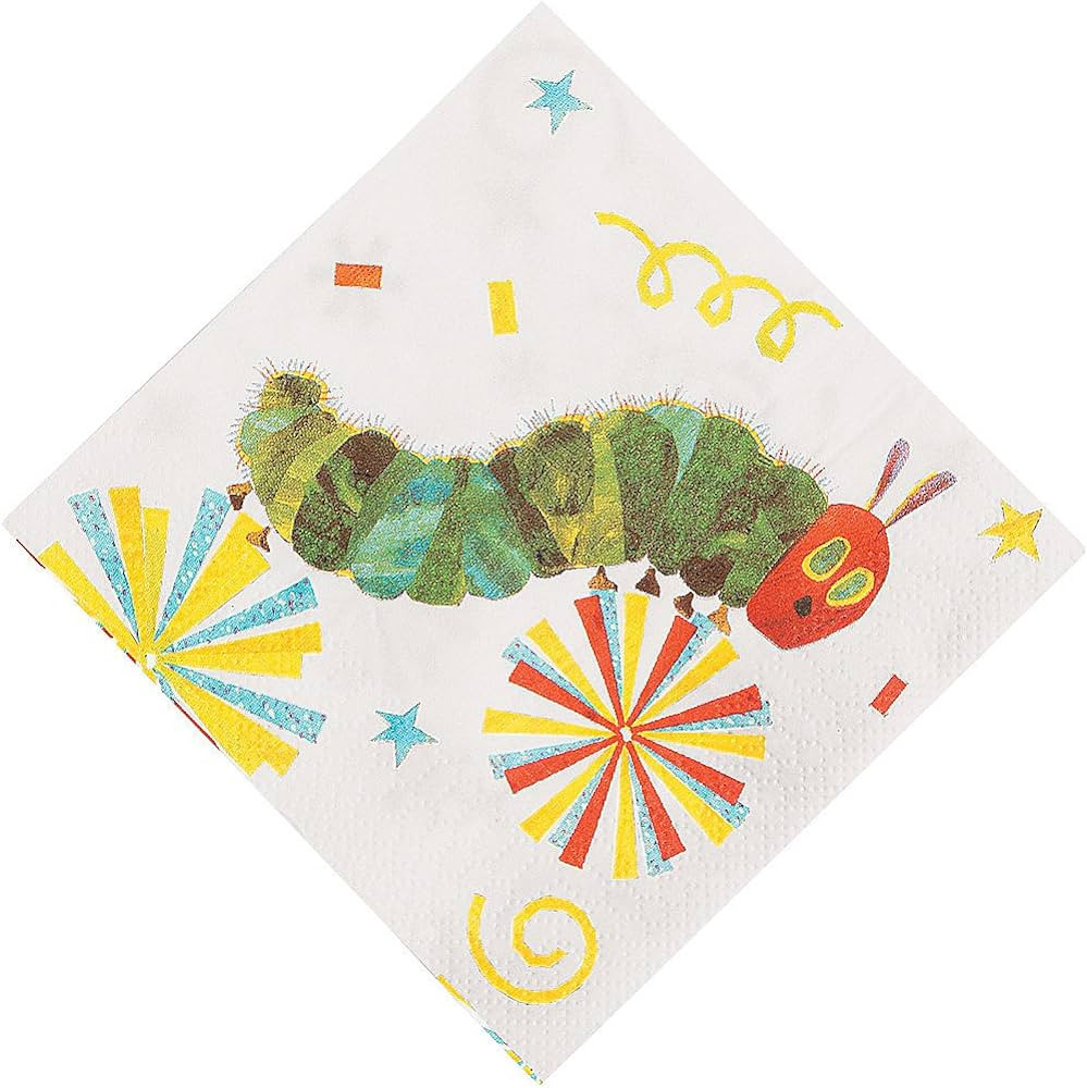 Fun Express - Very Hungry Caterpillar Beverage Napkins for Birthday - Party Supplies - Print Tabl... | Amazon (US)