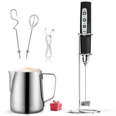 Stainless Steel Handheld Milk Frother with 13.5 Oz Frothing Pitcher | Wayfair North America