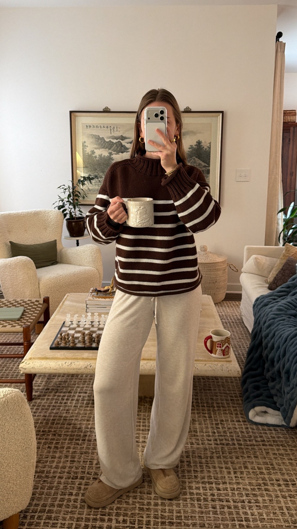 1/24/26 Cozy morning loungewear I’m living in lately. Wearing my Aritzia lounge pants paired with my J.Crew striped roll neck sweater — easy, comfortable, and perfect for slow mornings at home.

#LTKselfcare #LTKSeasonal #LTKmorningroutine