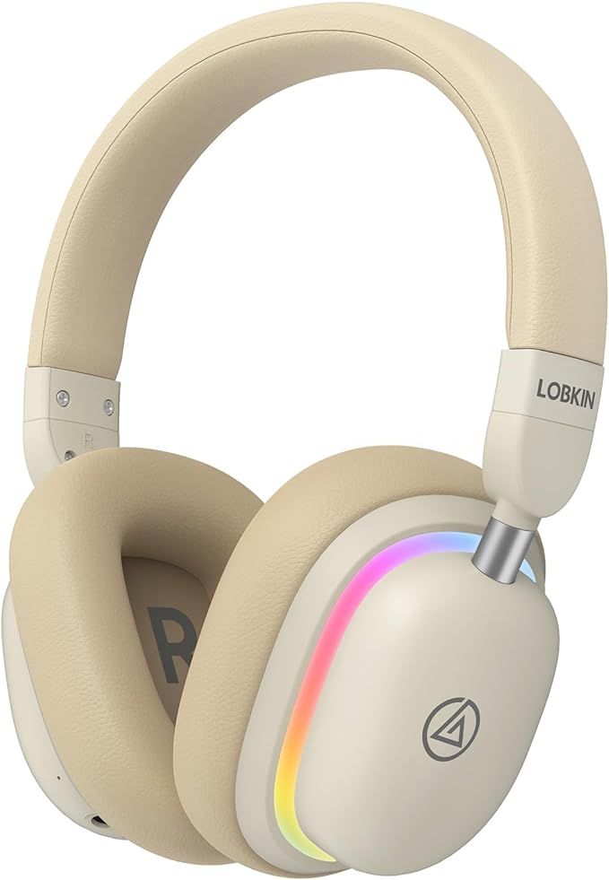 LOBKIN Bluetooth 5.3 Kids Headphones Over-Ear - RGB LED Light Up Wireless Foldable Headset Built-... | Amazon (US)