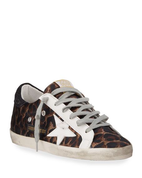 Golden Goose Superstar Leopard-Print  Sneakers | Neiman Marcus