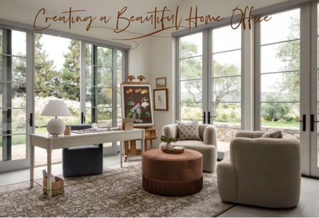 Create a beautiful home office

Art, desk, home office, brown and white rug, ottoman, easel



#LTKfamily #LTKstyletip #LTKhome