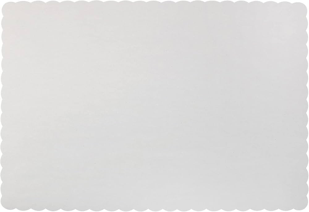Amazon.com: Paper Placemats - Disposable - Scalloped Edge (White, 50) : Home & Kitchen | Amazon (US)