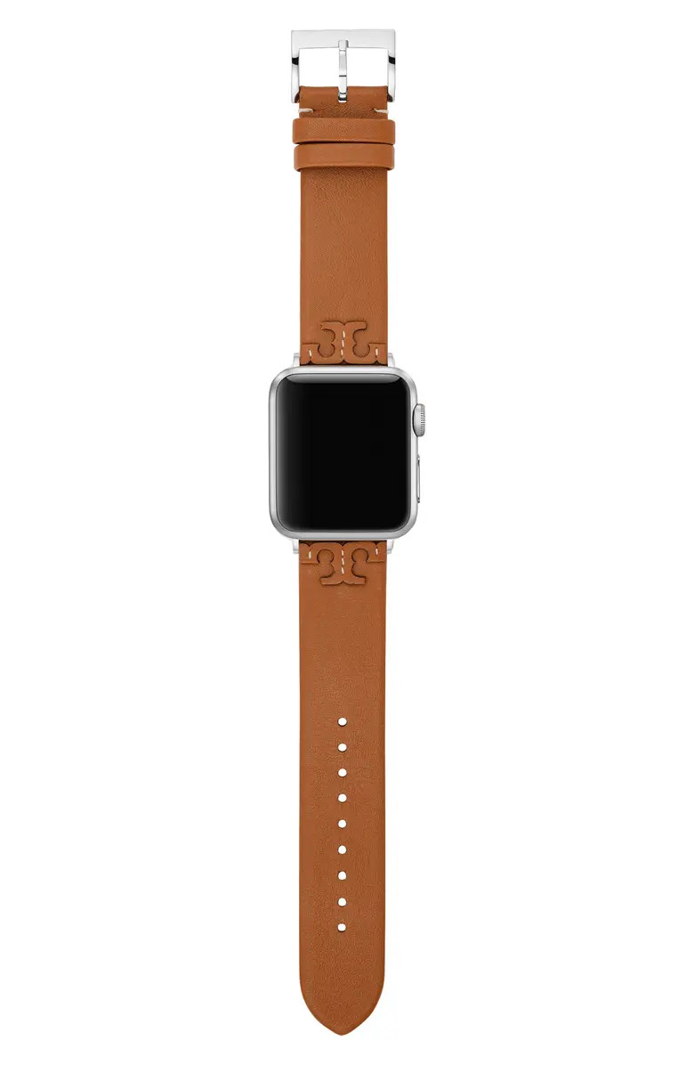 Tory Burch McGraw Leather Band for Apple Watch®, 38mm/40mm | Nordstrom | Nordstrom