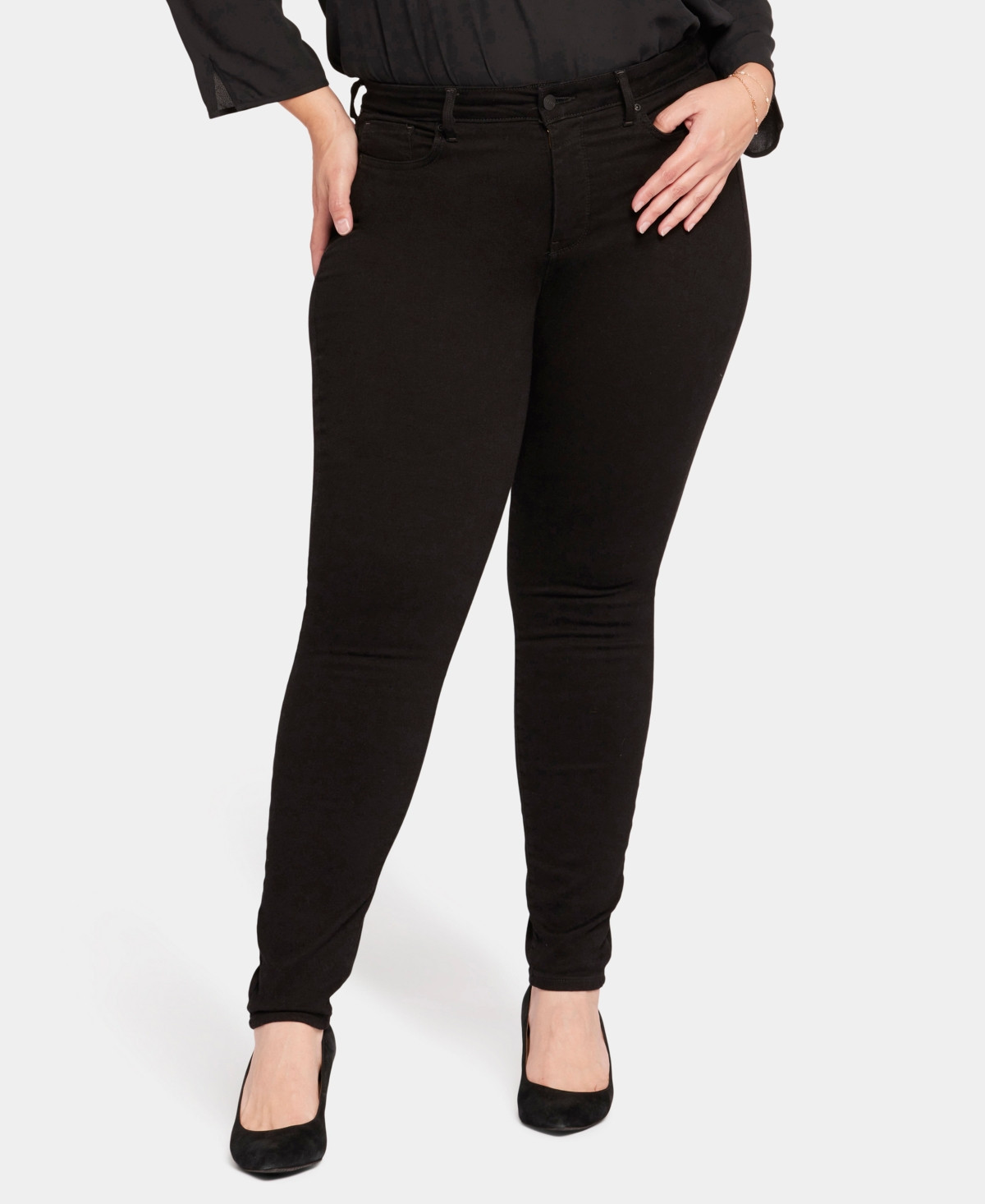 Nydj Plus Size Ami Skinny Jean - Black | Macy's