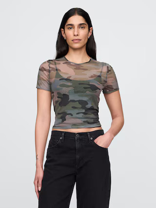 Mesh Crop T-Shirt | Gap (US)