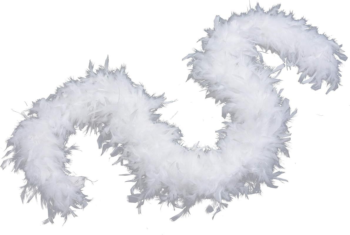 60 Gram, 2 yards Long Chandelle Feather Boa Great for Party, Wedding, Halloween Costume, Christma... | Amazon (US)