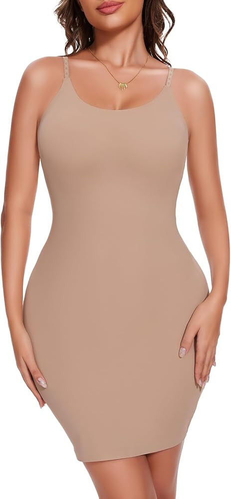 Shapewear Dress Slip for Women Seamless Tummy Control V Neck Undergarments Full Body Shaper for U... | Amazon (US)