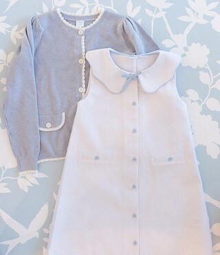 Edgehill Collection x The Broke Brooke Little Girls 2T-6X Lively Peter Pan Woven Pique Shift Dres... | Dillard's