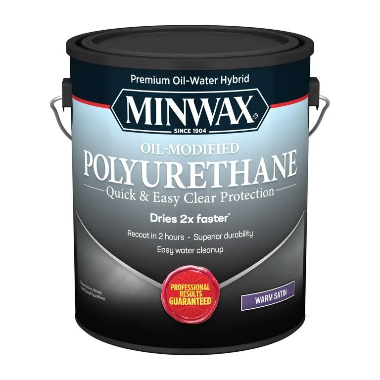 Minwax Water Based Oil-Modified Polyurethane, Satin, Clear, 1 Gallon - Walmart.com | Walmart (US)