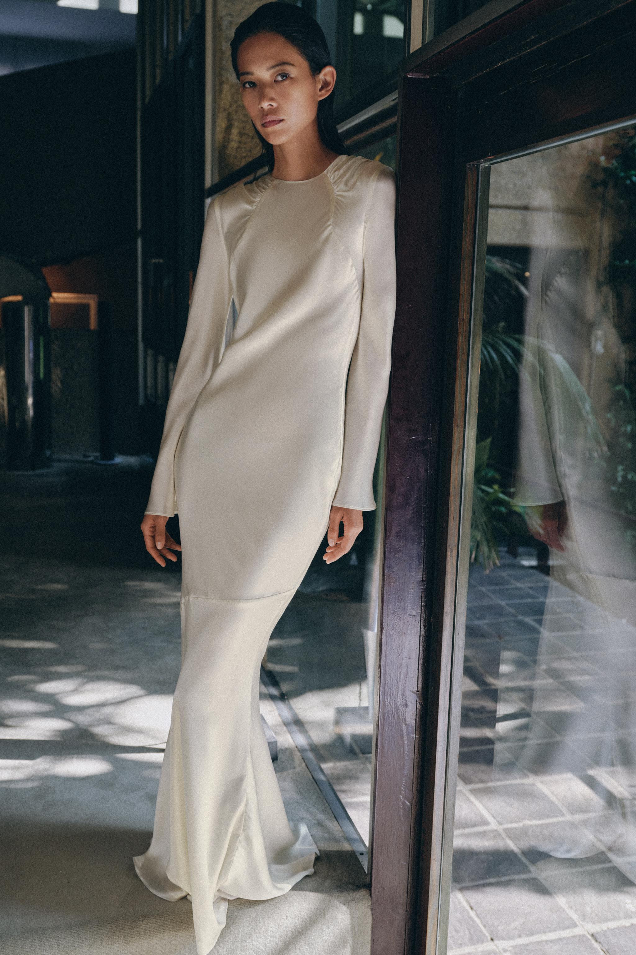 100% SILK DRAPED DRESS | Zara US