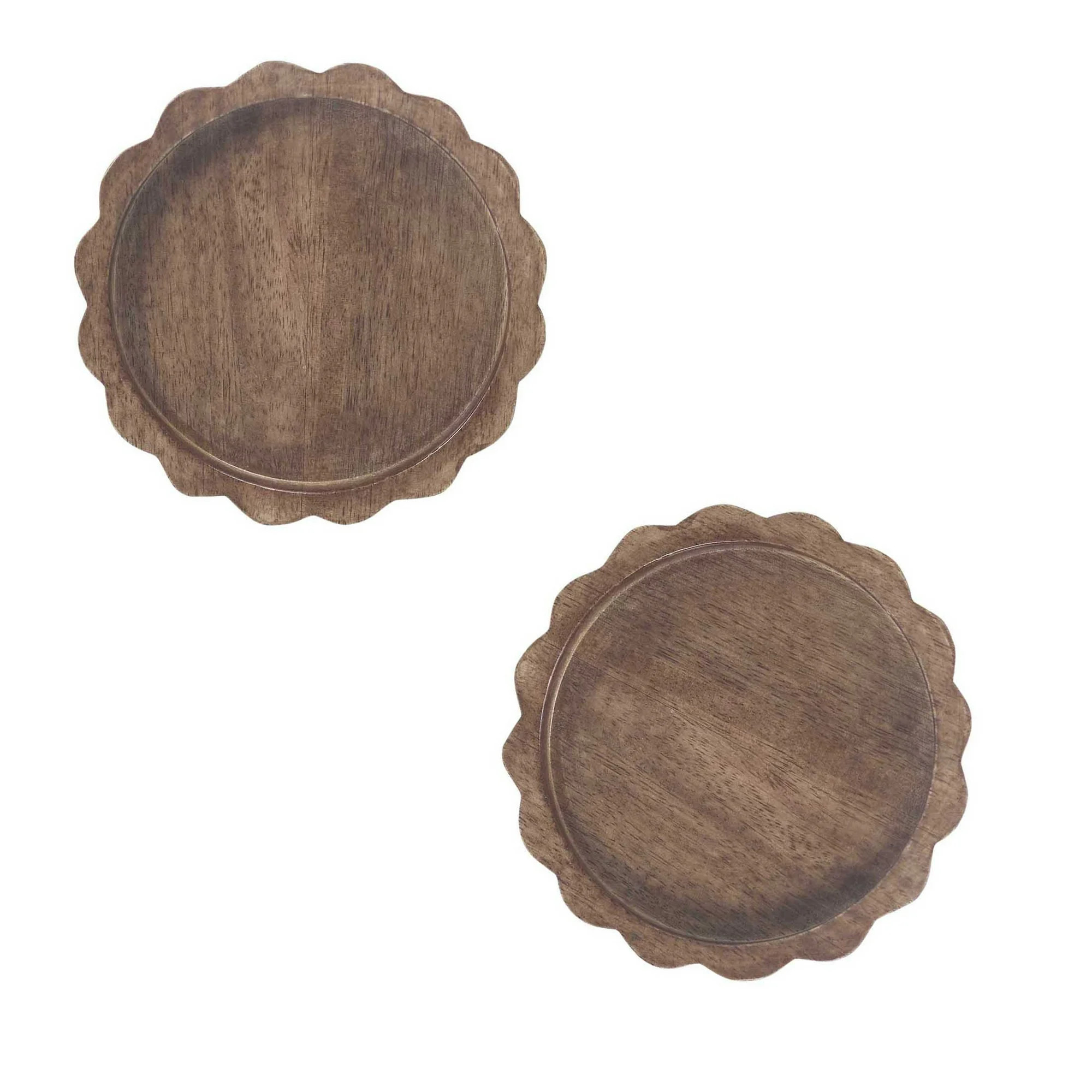 My Texas House 2-Piece Natural Mango Wood Decorative Trinket Trays, 5.32" x 1" | Walmart (US)