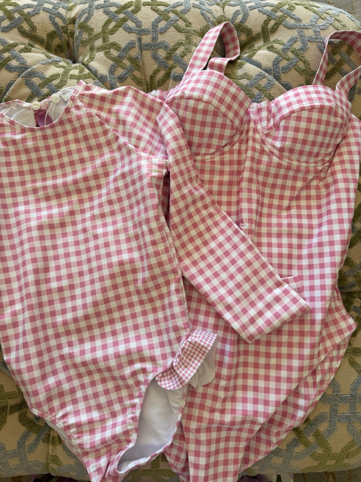 Pink gingham swim styles for Mother/Daughter matching! 

#LTKmomlife #LTKKids #LTKSwim