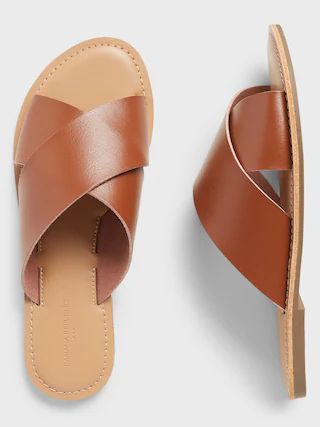 Crossover Slide Sandal | Banana Republic Factory