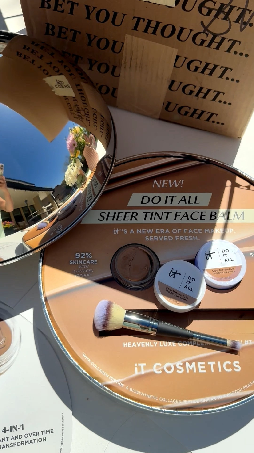Sooo obsessed with the packaging! It already just looks so smooth just like the foundation! Try the NEW DO IT ALL Sheer Tint Face Balm! 92% Skincare ✨ Linked below! ⬇️ 🧴 