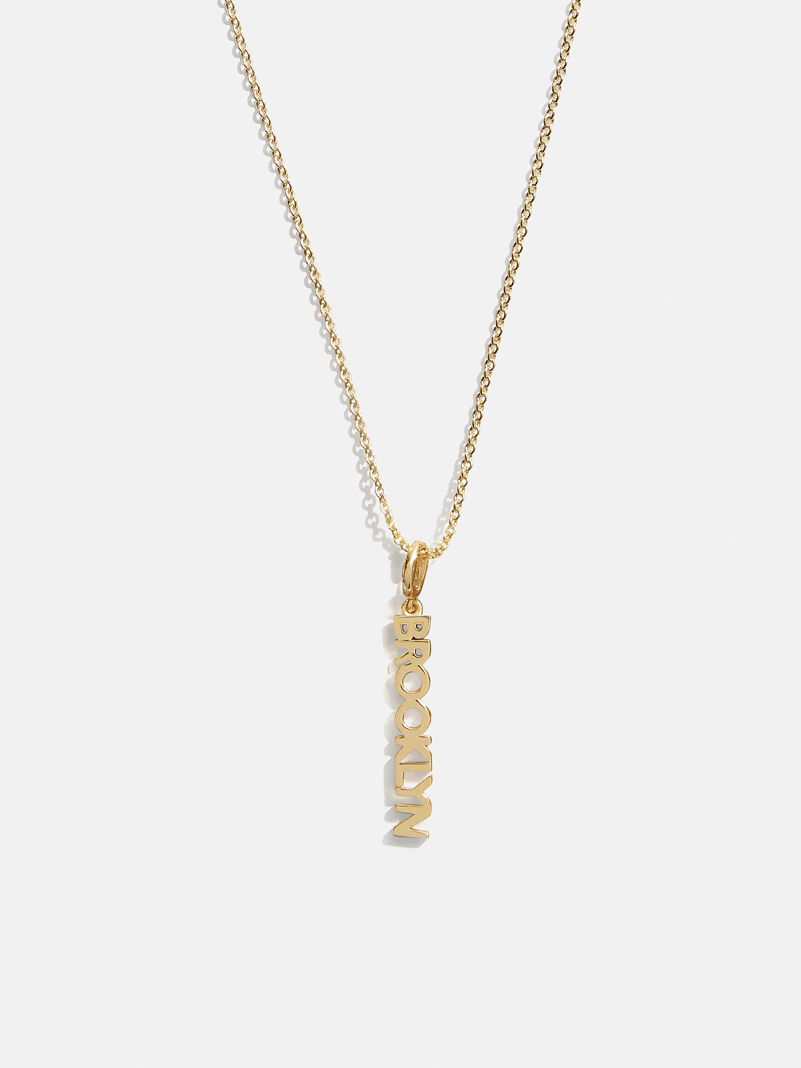 Mini Gold Block Cluster Custom Nameplate Necklace - 1 Name | BaubleBar