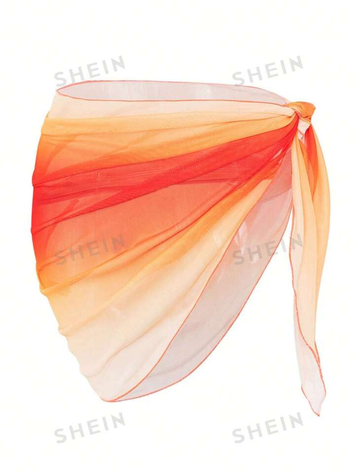 Ombre Knot Side Cover Up Skirt | SHEIN