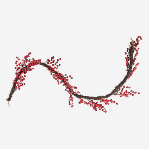 Red Artificial Berry Christmas Garland 183x13cm | TK Maxx