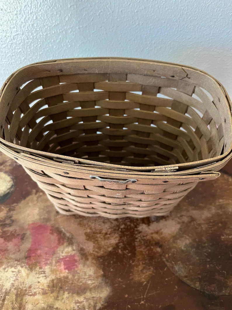 Vintage Longaberger Style Handmade Wall Basket Hand Woven Basket 1981 Signed Basket Wall Hanging ... | Etsy (US)