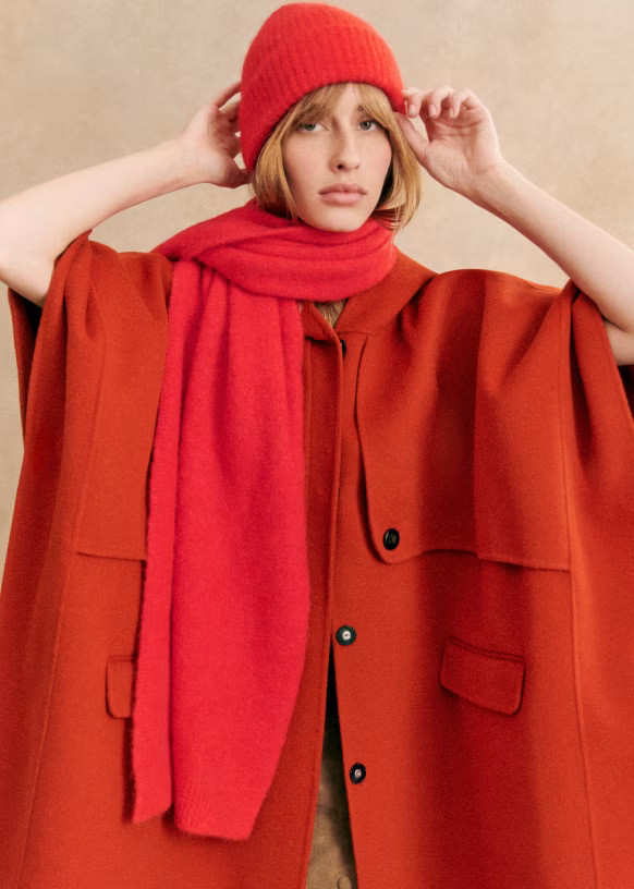 Marianne Scarf - Red - Baby Alpaca - Sézane | Sezane Paris