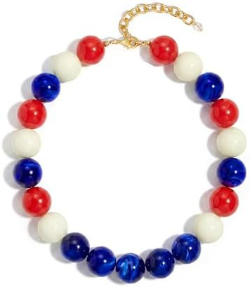 Colorful Chunky Beaded Necklace for Women Trendy Statement Big Large Resin Bead Bubble Choker Nec... | Amazon (US)