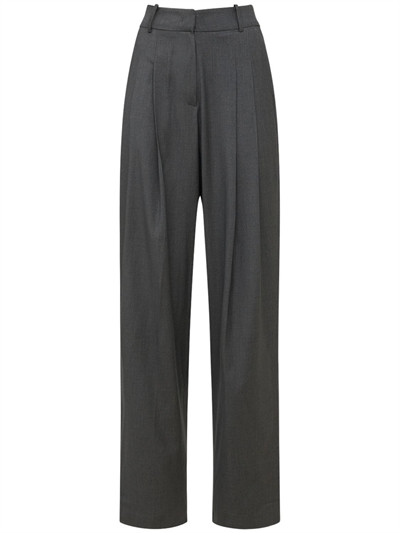 The Frankie Shop - Gelso high rise pleated woven wide pants - Dark Grey | Luisaviaroma | Luisaviaroma