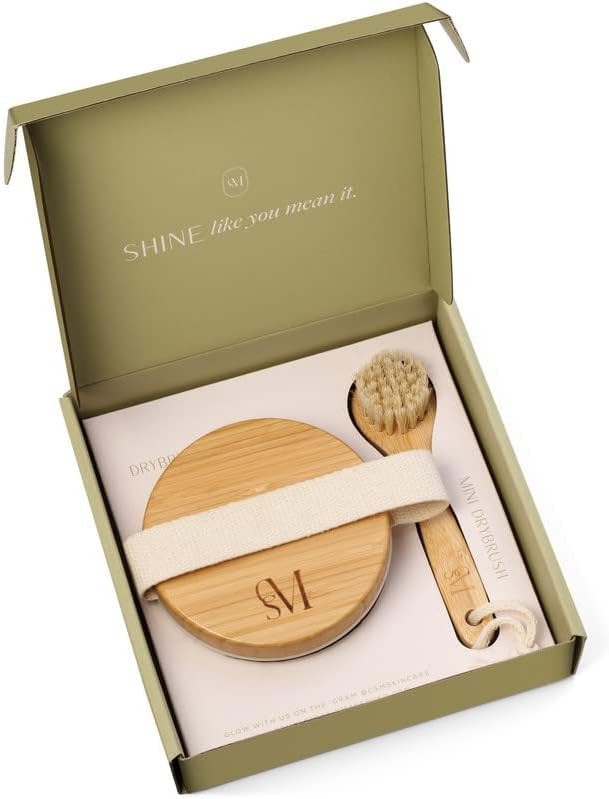 CSM Dry Brushing Body Brush Set- Natural Bristle Body Brush, Exfoliating Face Brush for Soft Skin... | Amazon (US)