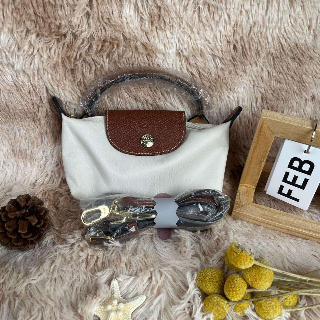 Longchamp Women's Bag - White/Cream | Depop US