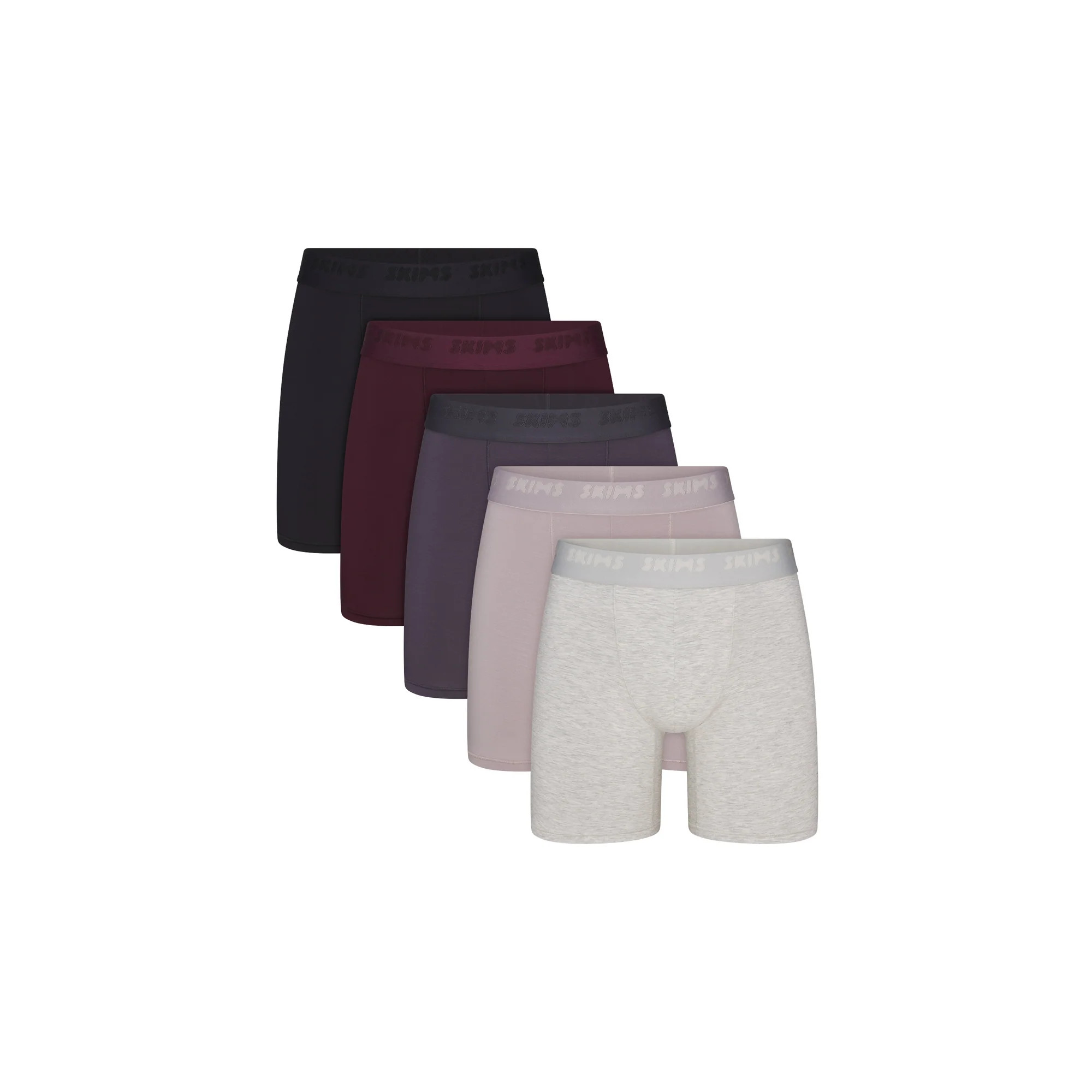 SKIMS STRETCH MENS 5" BOXER BRIEF 5-PACK | RAVEN CURRANT MULTI | SKIMS | SKIMS (US)