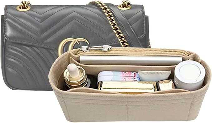 Lckaey Purse Organizer Insert Bag for marmont matelasse insert Single pack With zipper 2000AKhaki... | Amazon (US)