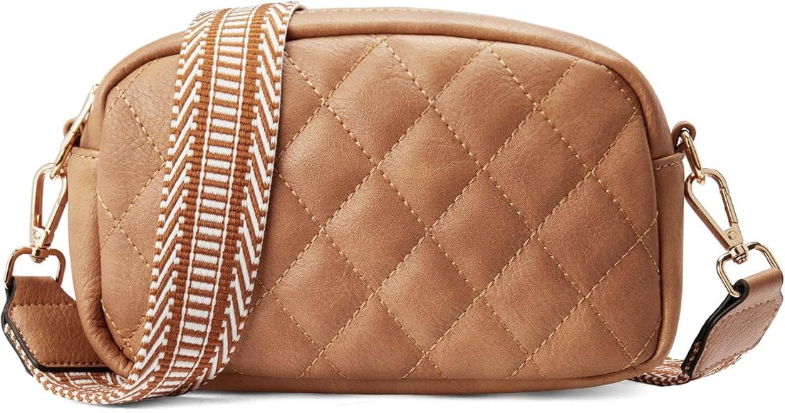 Telena Quilted Crossbody Bag Small Crossbody Purse for Women Trendy Leather Lightweight Shoulder ... | Amazon (US)