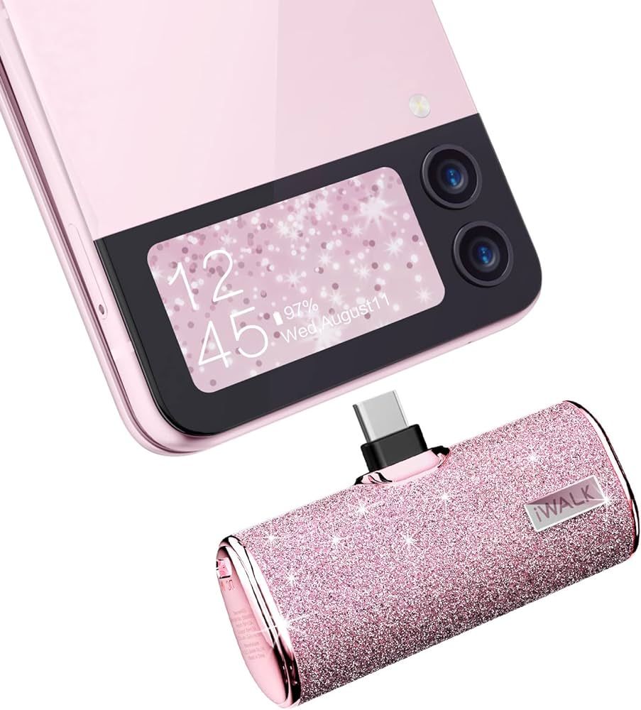 iWALK USB C Portable Charger, 4500mAh Ultra-Compact Small Power Bank, Shiny Battery Pack Compatib... | Amazon (US)