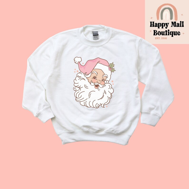 Toddler Sweatshirt, Trendy Christmas sweater, Santa Sweater, Girls Christmas Shirt, Toddler Girl ... | Etsy (US)