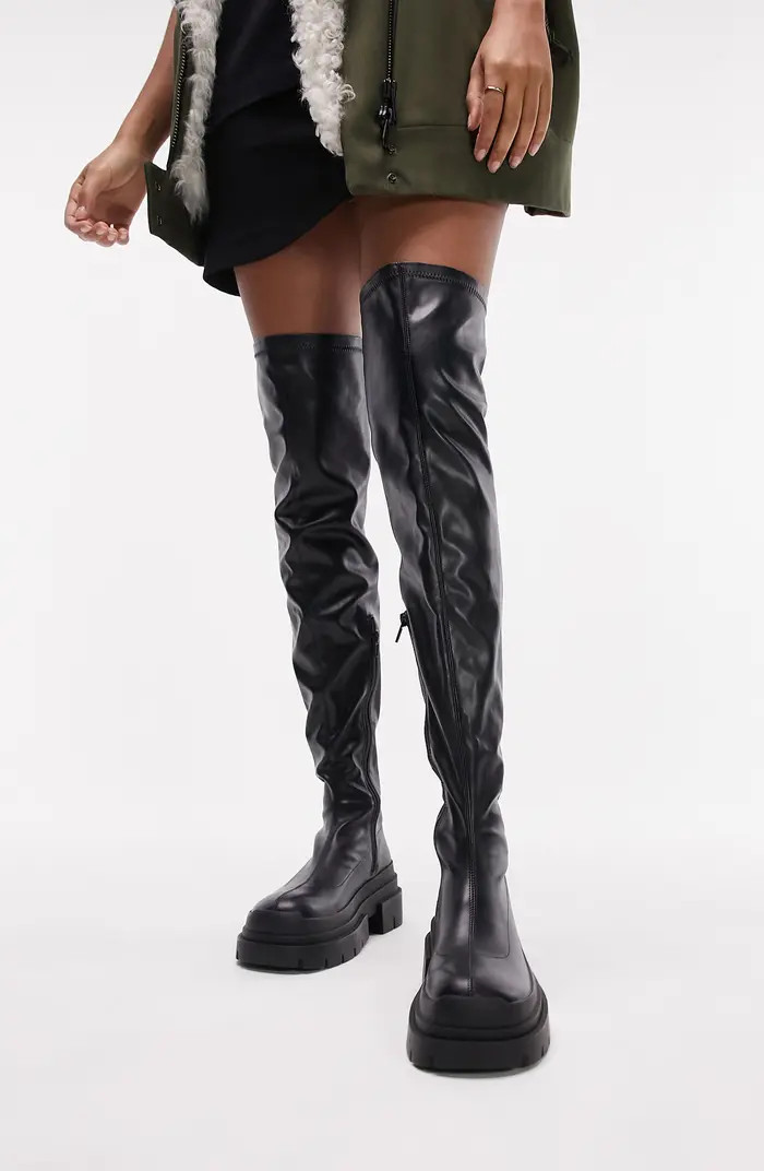 Topshop Tyson Over the Knee Platform Boot (Women) | Nordstromrack | Nordstrom Rack