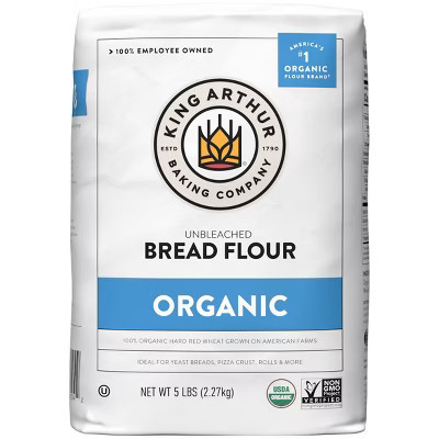 King Arthur Organic Unbleached Bread Flour - 5lbs | Target