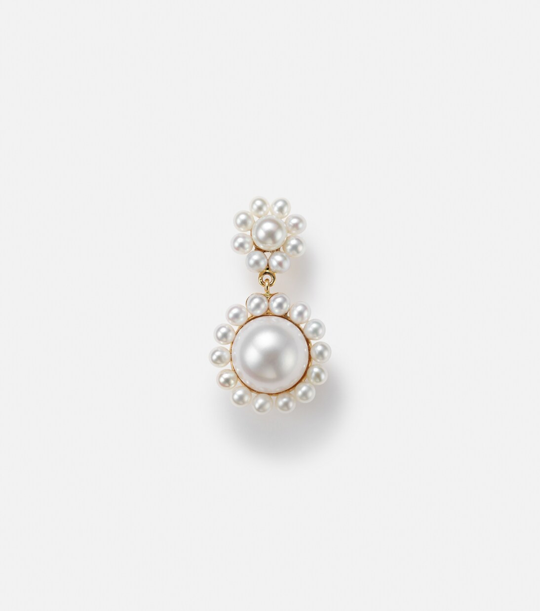 Deux Jeanne 14kt yellow gold single earring with pearls | Mytheresa (US/CA)