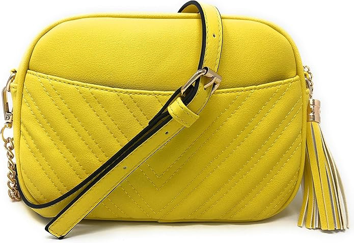Lola Mae Quilted Crossbody Bag, Trendy Design Shoulder Purse | Amazon (US)
