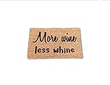 More Wine Less Whine Coir Funny Doormat, Size Small - Welcome Mat - Doormat - Custom Hand Painted Do | Amazon (US)