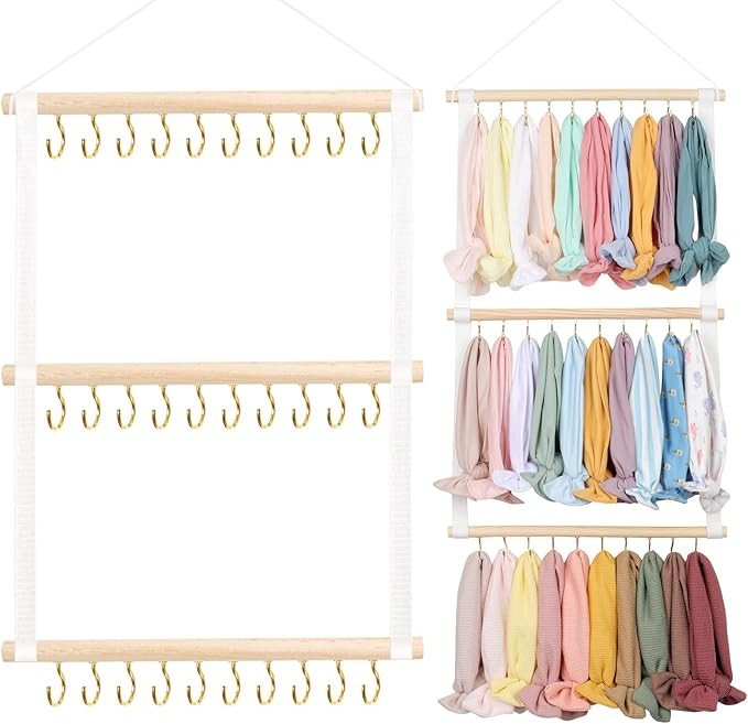 POVETIRE Headband Holder Head Bands Organizer for Girls, Baby Headbands Hair Accessories Organize... | Amazon (US)