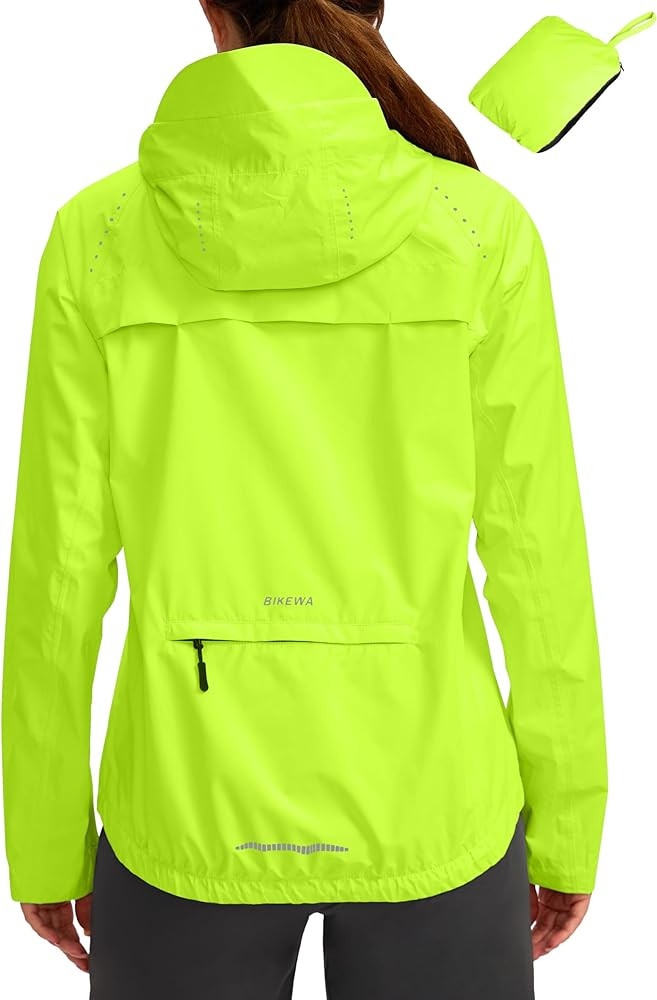 Bikewa Women's Cycling Rain Jackets Waterproof Windbreaker Lightweight Running Windproof Reflecti... | Amazon (US)