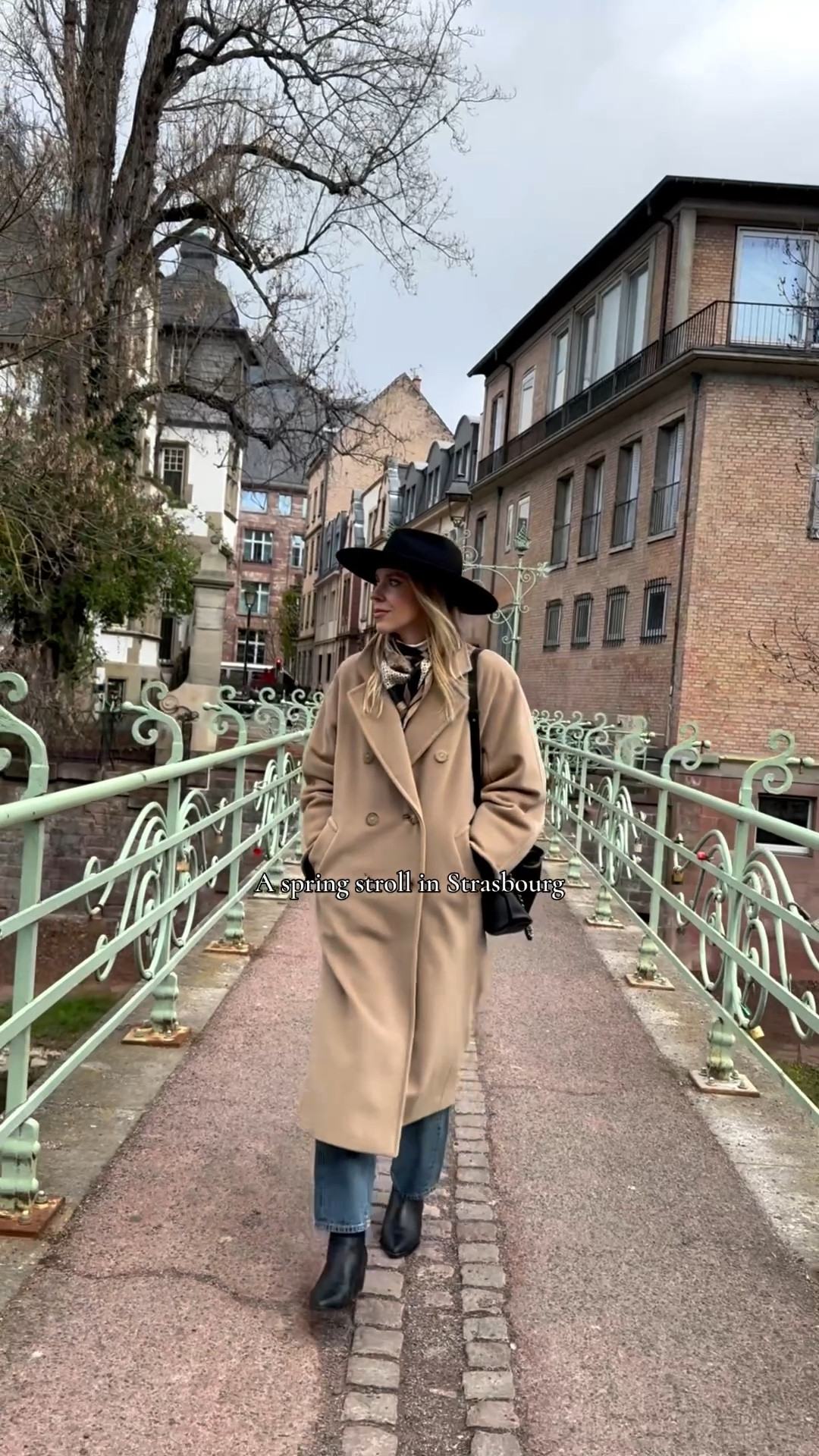 Travel outfit, camel coat, Max Mara coat, @Janessa Leone black wool hat, silk scarf outfit, European vacation outfit, spring look 

#LTKSeasonal #LTKTravel #LTKdayinmylife