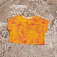 Cute 2000S Orange Tie Dye Crop Top Shirt | Etsy (US)