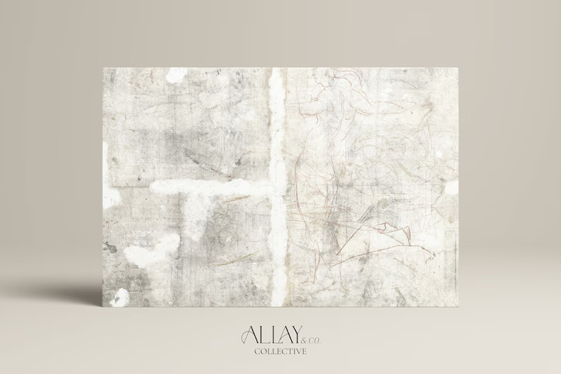 White Abstract Print  | Vintage Abstract Art | Neutral Abstract Wall Art | Vintage Wall Art | Mid... | Etsy (US)